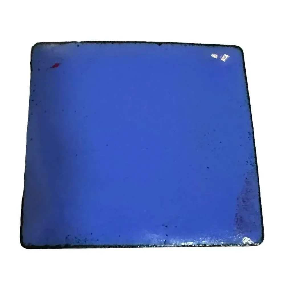 Terrier Dog Design  enamel on copper trinket tray